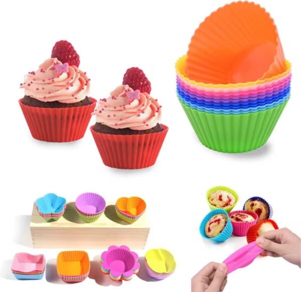 6pcs Silicon  Cake Mould